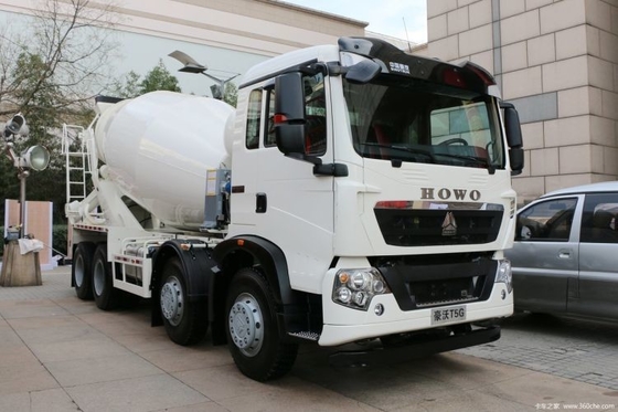 HOWO T5G 340HP 8X4 τετραγωνικό φορτηγό αναμειγνυτής σκυροδέματος με πρότυπο εκπομπών Euro 2/3/4/5