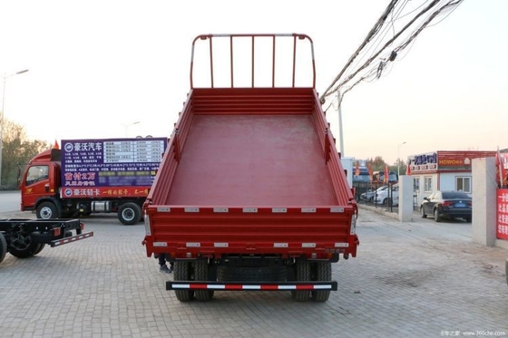 Μπουτίκ HOWO Humvee 129hp 4X2 4,15m Dump Trucks με χωρητικότητα δεξαμενής καυσίμου 100-200L