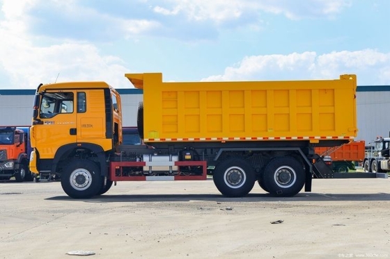 WEICHAI Μηχανή 400 HP 6X4 6.3m Dump Truck για 2 επιβάτες σε Εθνικό βαρύ φορτηγό