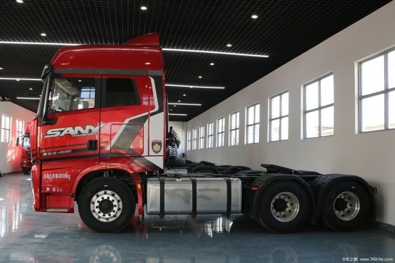 Τριάδα βαρέος φορτηγό 485 HP 6X4 ντίζελ φορτηγό κεφάλι με ανάρτηση αέρα Κάθισμα του οδηγού