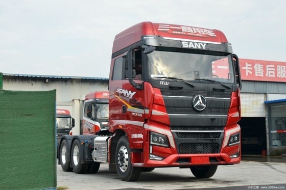 Τριάδα 460 HP 6X4 βαρύ φορτηγό κεφαλή 0 km Τρακτέρ με 360° πίσω κάμερα