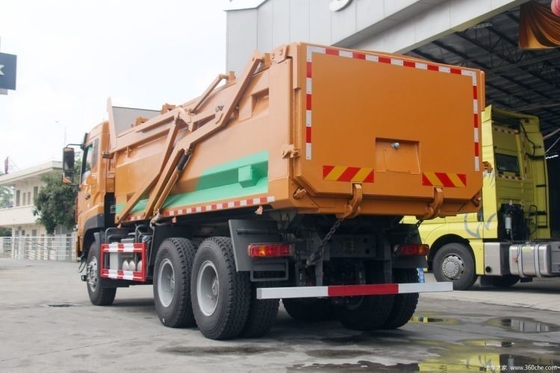 Έτοιμο 6X4 Steyr 340HP φορτηγό σκουπιδιών με 5,6m σώμα αυτόματο κλιματισμό συμπεριλαμβανομένου