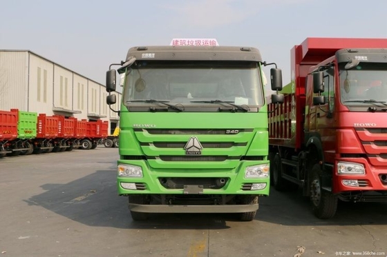 HOWO βαρύ φορτηγό 340 HP 6X4 6 M φορτηγό απορρίψεων με εναέρια ανάρτηση και σύστημα πολυμέσων