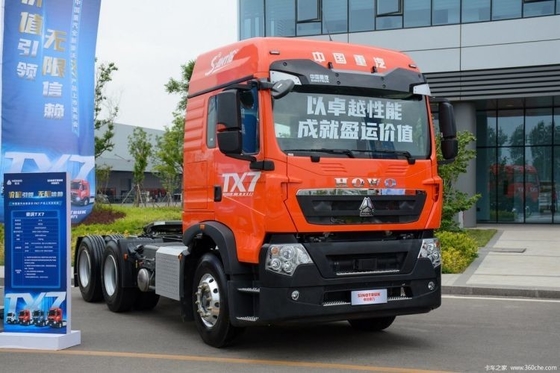 430 HP 6X4 Χρησιμοποιούμενο κεφάλι φορτηγού HOWO TX βαρύ ελκυστήρα φορτηγού με μεγάλη χωρητικότητα δεξαμενής καυσίμου