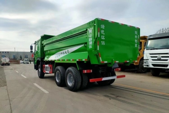 Sinotruk Haohan J5G 340hp 6X4 5.6m φορτηγά σκουπιδιών με ESC Ναι και 12 αριθμό προχωρημένης αλλαγής